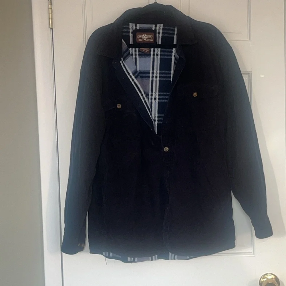 Levi's navy blue jacket with Plaid Interior XL